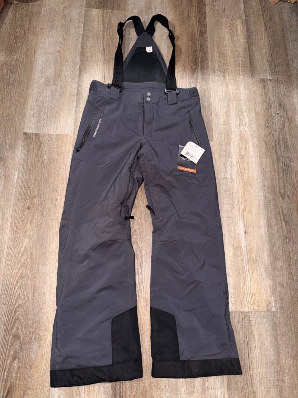 Obermeyer Enforcer Ski Pants Boys XL 18 Ebony NWT Snow Pants Suspenders